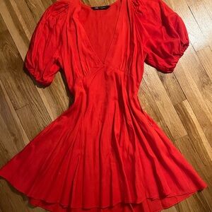 Zara Vibrant Red Mini Dress